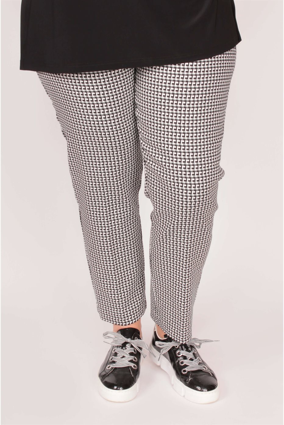 Pantalon court à enfiler en jacquard à imprimé géométrique